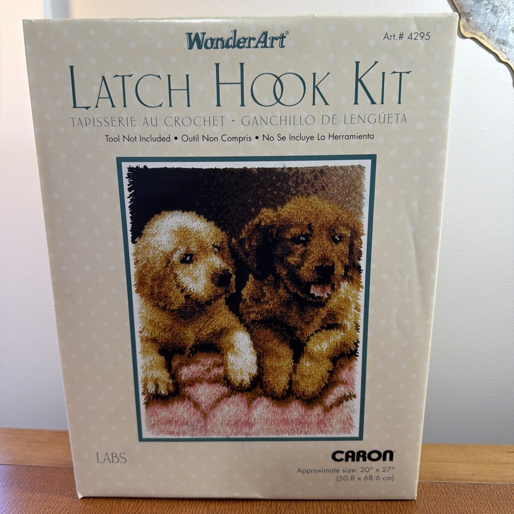 WonderArt Latch Hook Kit 4295 by Caron International Labs-Vintage